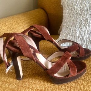 Michael Kors Brown Suede Sandals Size 7.5
